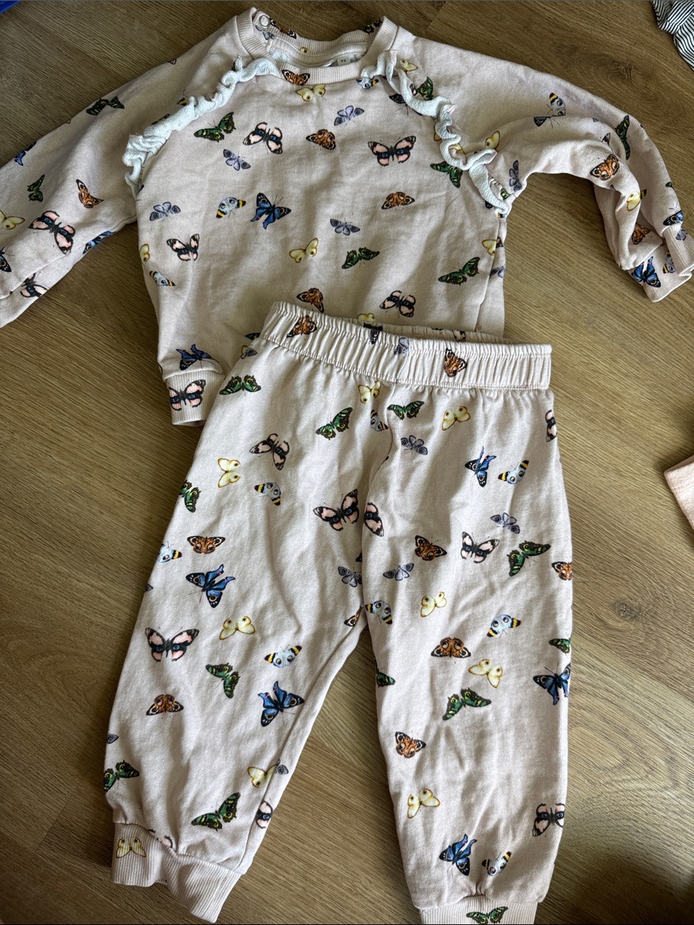 Molo Blush Butterfly Print Pajama Set